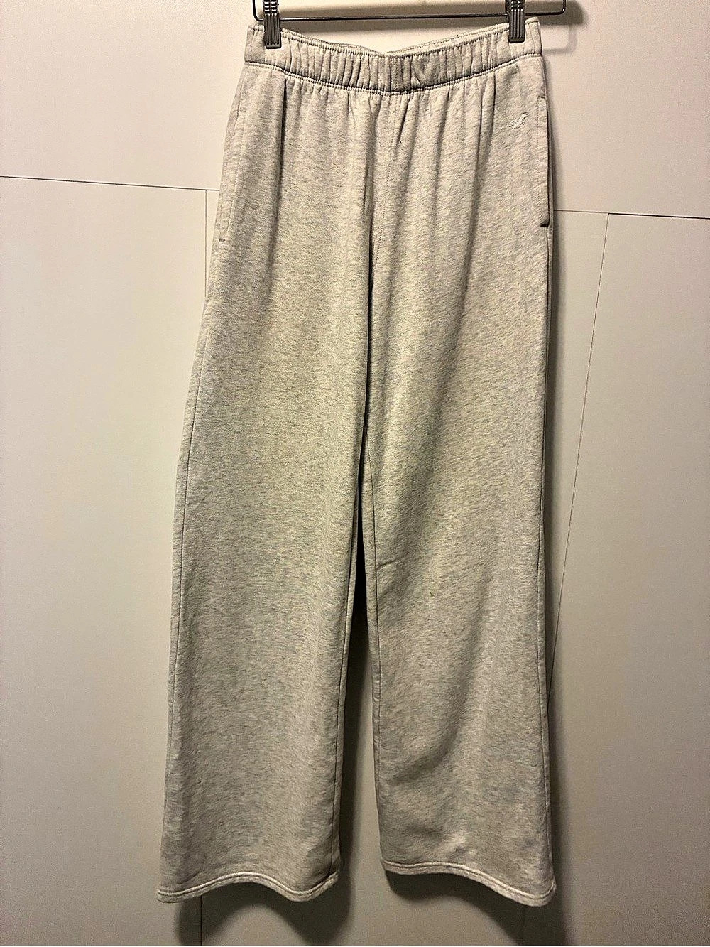 Hollister High-Rise Wide Leg Pants Heathered Gray XS Long